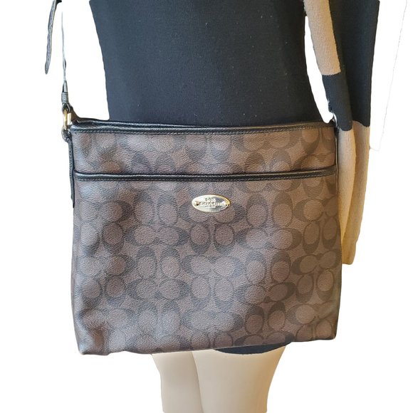 Coach File Crossbody In Signature Canvas - Picture 1 of 11